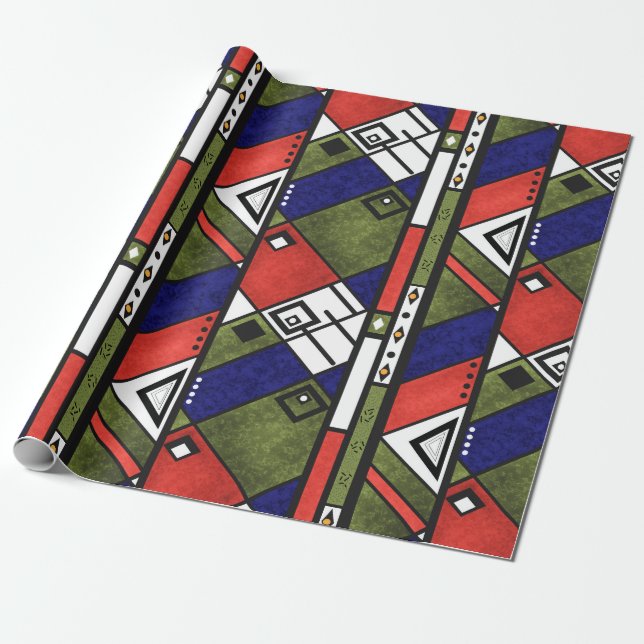 Seamless african ethno traditional texture pattern wrapping paper (Unrolled)