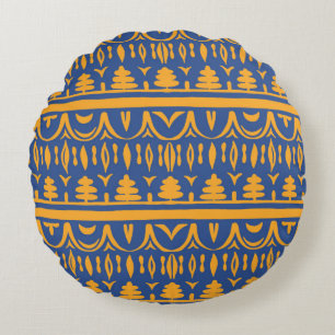 Seamless african pattern round cushion