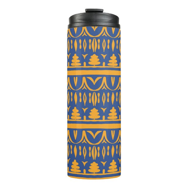 Seamless african pattern thermal tumbler (Front)