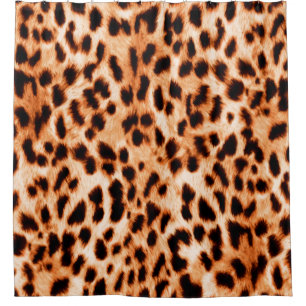 Seamless animal print Beautiful watercolor spotted Shower Curtain