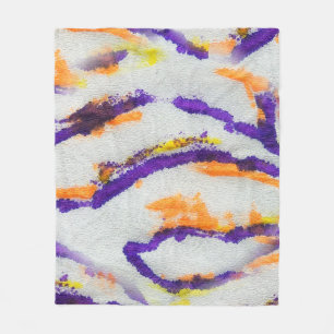 Seamless animal zebra. Dirty art pattern. Abstract Fleece Blanket