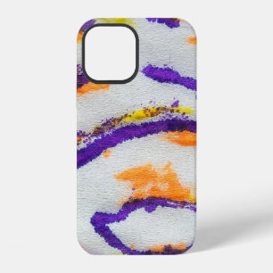 Seamless animal zebra. Dirty art pattern. Abstract iPhone 12 Case
