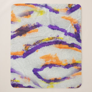 Seamless animal zebra. Dirty art pattern. Abstract Sherpa Blanket