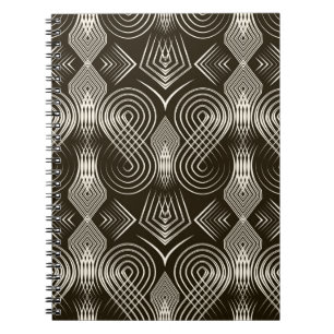 Seamless antique art deco pattern ornament. Geomet Notebook