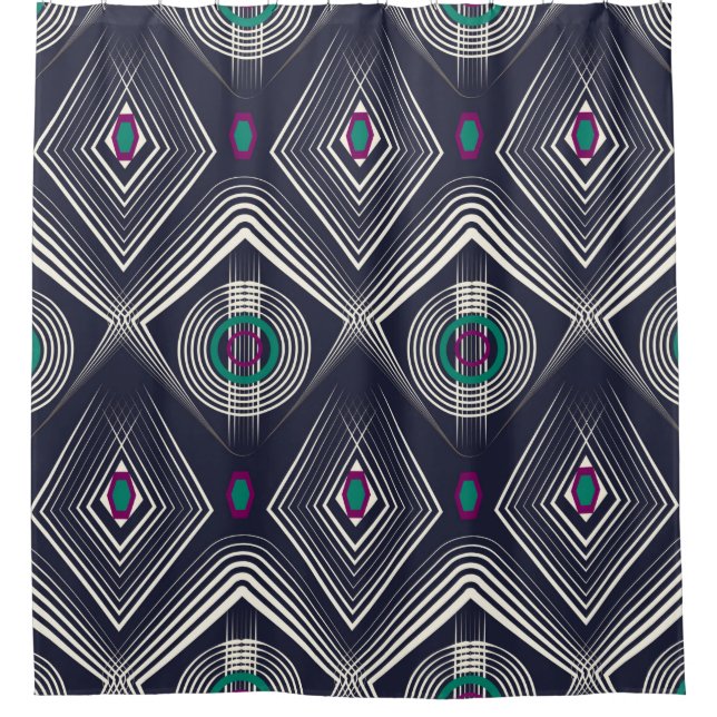 Seamless antique pattern ornament. Geometric styli Shower Curtain (Front)