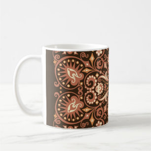 Seamless Arabesque Floral Pattern. Art Deco Style Coffee Mug