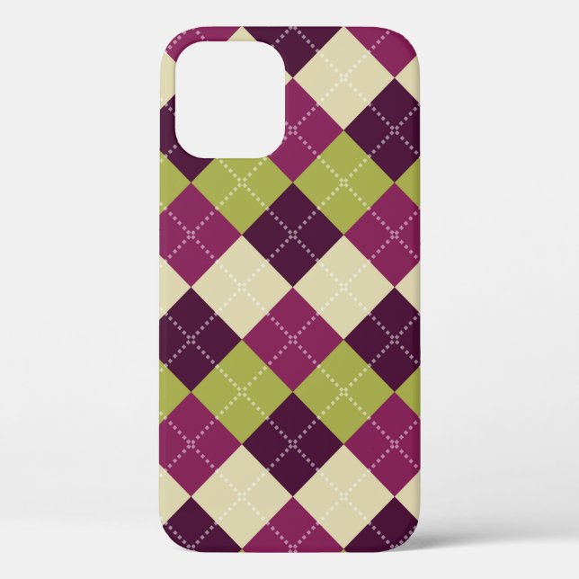 Seamless argyle pattern. Diamond shapes background Case-Mate iPhone Case (Back)