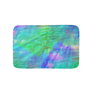 seamless art background watercolor blue, green bath mat