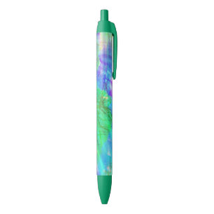 seamless art background watercolor blue, green black ink pen