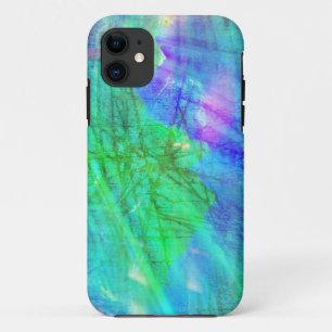 seamless art background watercolor blue, green iPhone 11 case
