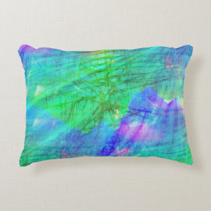 seamless art background watercolor blue, green decorative cushion