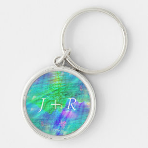 seamless art background watercolor blue, green key ring