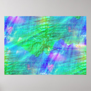 seamless art background watercolor blue, green poster