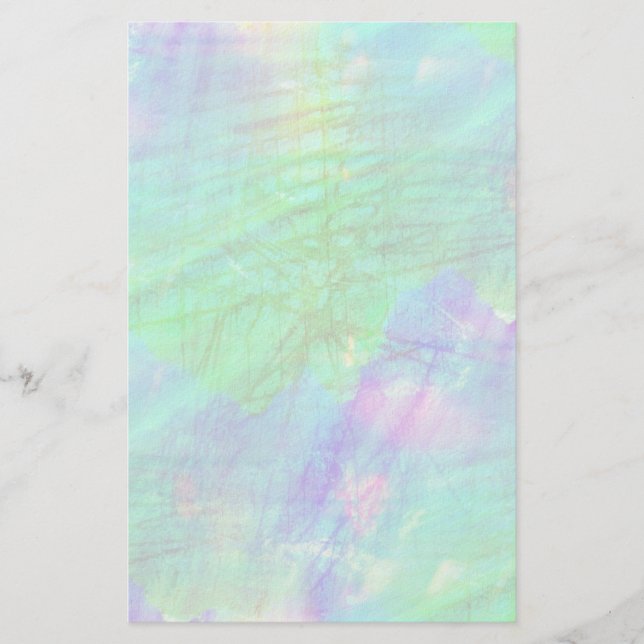 seamless art background watercolor blue, green stationery (Front)