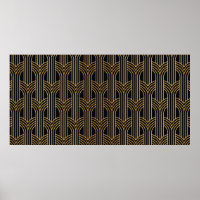 Seamless Art Deco Pattern. Vintage geometric minim