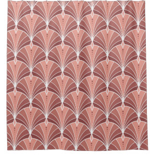 Seamless Art Deco Pattern. Vintage minimalistic ba Shower Curtain