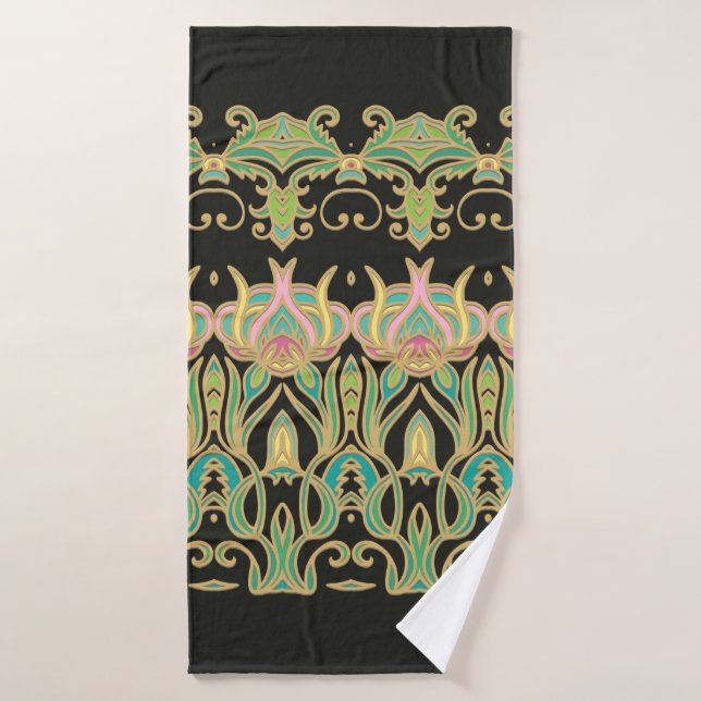 Seamless art ornament in Art Nouveau style Bath Towel (Bath Towel)