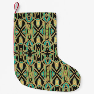 Seamless art ornament in Art Nouveau style Small Christmas Stocking