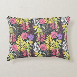Seamless artistic flower pattern, beautiful tropic decorative cushion