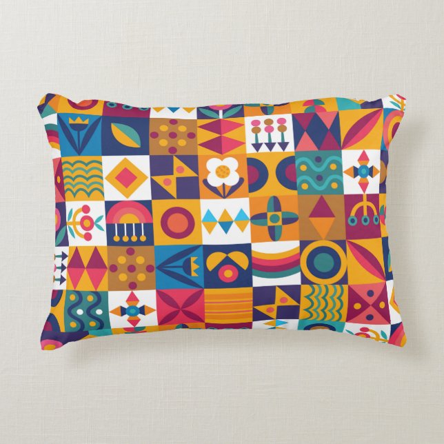 Seamless background design modern art decorative cushion (Front)