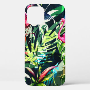 Seamless background floral pattern. Tropical leave iPhone 12 Case