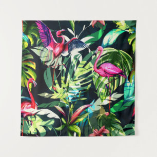 Seamless background floral pattern. Tropical leave Tapestry