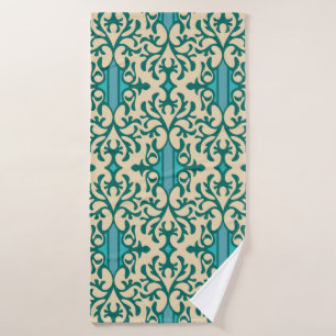 Seamless background from a floral ornament, Fashio Bath Towel