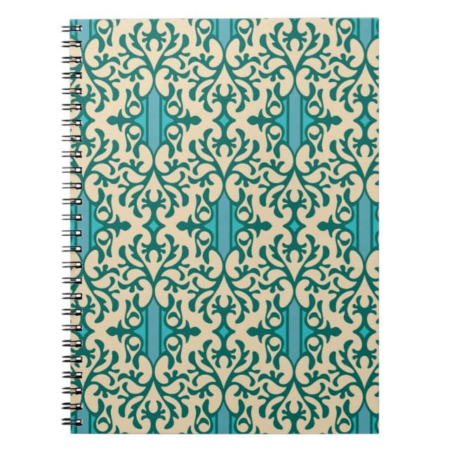 Seamless background from a floral ornament, Fashio Notebook (Front)