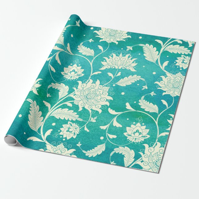 Seamless background. Imitation of chinese porcelai Wrapping Paper (Unrolled)