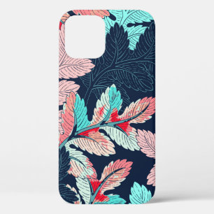 Seamless background leaves pattern iPhone 12 case