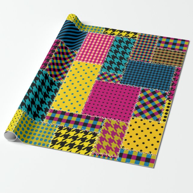 Seamless background pattern. Geometric patchwork p Wrapping Paper (Unrolled)