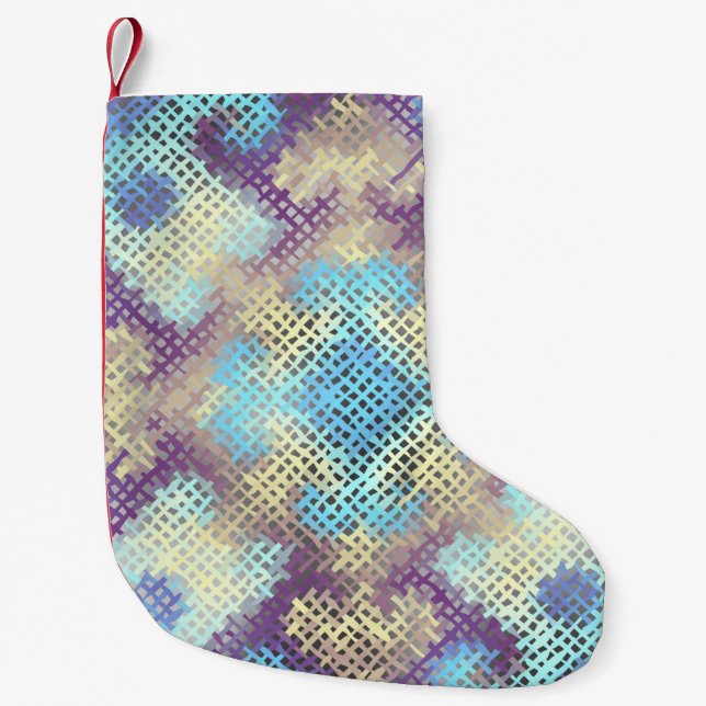 Seamless background pattern. Imitation of a textur Small Christmas Stocking (Front)