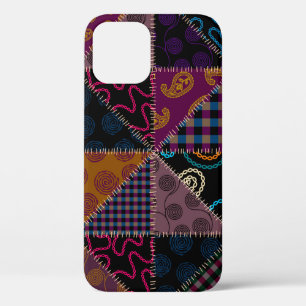Seamless background pattern. Patchwork pattern. Vi iPhone 12 Case