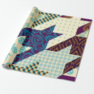 Seamless background pattern. Patchwork pattern. Vi Wrapping Paper