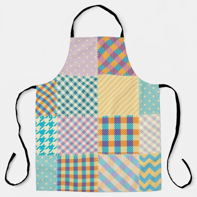 Seamless background pattern. Textile patchwork pat Apron (Front)