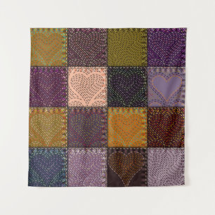 Seamless background pattern. The Patchwork with em Tapestry