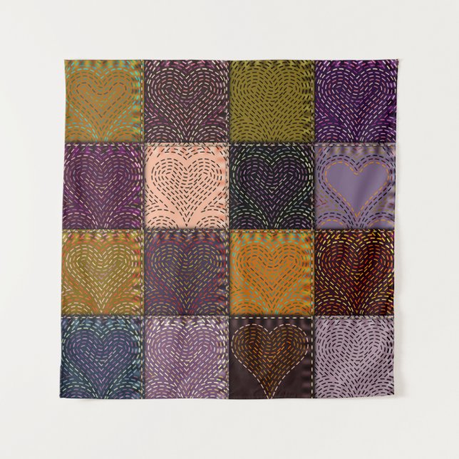 Seamless background pattern. The Patchwork with em Tapestry (Front)