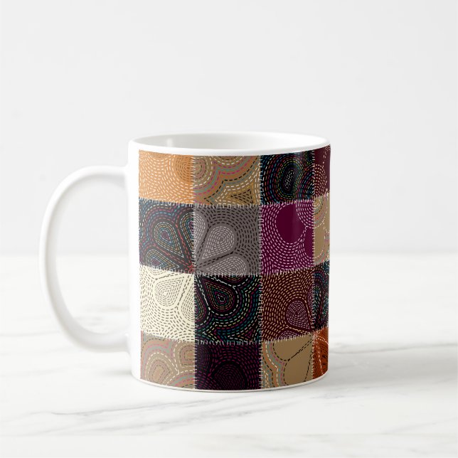 Seamless background pattern. Will tile endlessly.  Coffee Mug (Left)