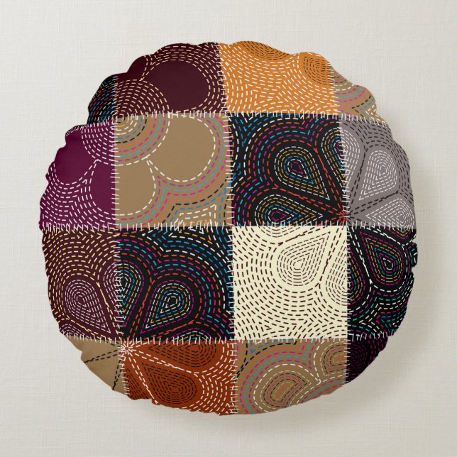 Seamless background pattern. Will tile endlessly.  Round Cushion (Front)