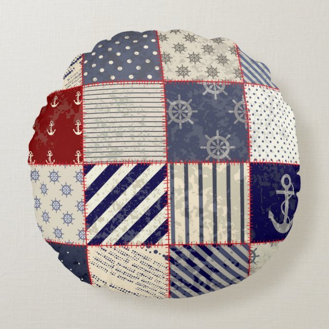 Seamless background pattern. Will tile endlessly.  Round Cushion (Front)