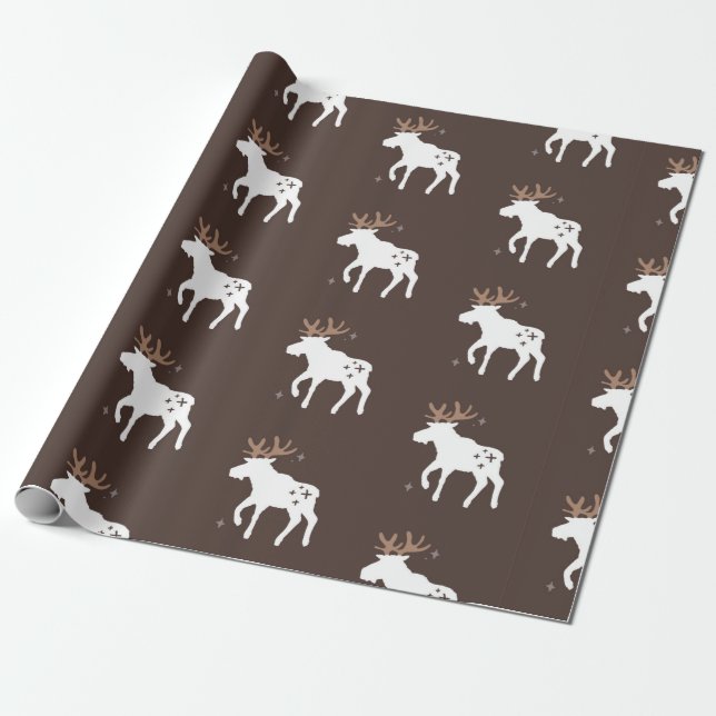 Seamless background patterns in Scandinavian style Wrapping Paper (Unrolled)