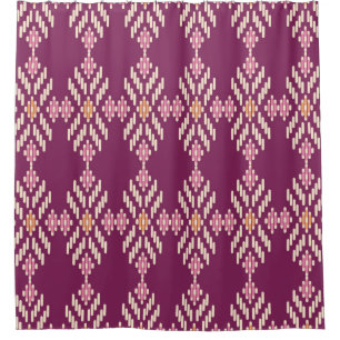 Seamless background southeast Asian retro aborigin Shower Curtain