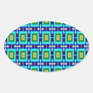Seamless Background wallpaper Pattern Oval Sticker