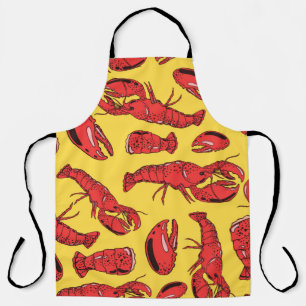 Seamless background with a pattern of hand drawn f apron
