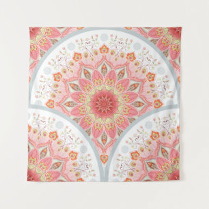 Seamless background with a round ornament. Orienta Tapestry