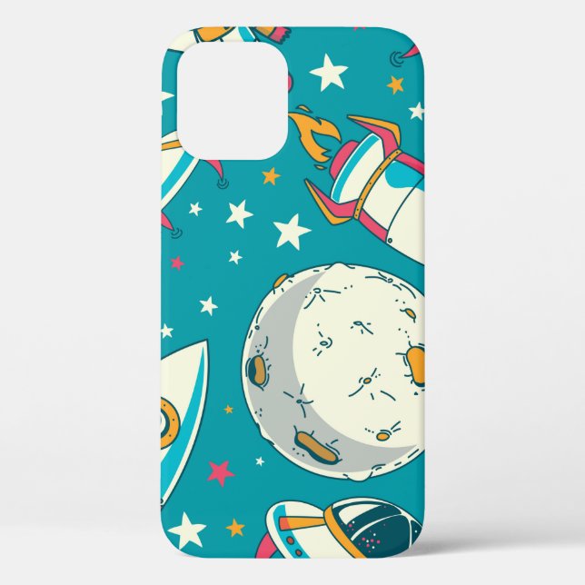 Seamless background with cute doodle astronauts, p Case-Mate iPhone case (Back)