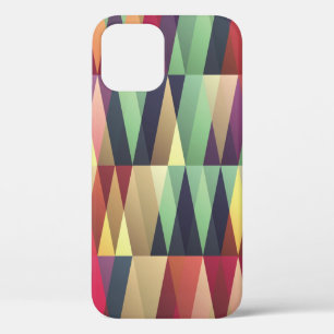 Seamless background with many trianglesstreet,art, iPhone 12 case