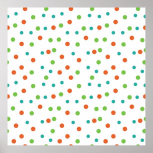 Seamless Background with polka dot pattern. Polka Poster