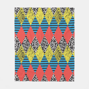 Seamless background with rhombus fleece blanket