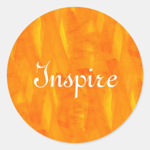 Seamless Background Yellow Abstract Watercolor Classic Round Sticker